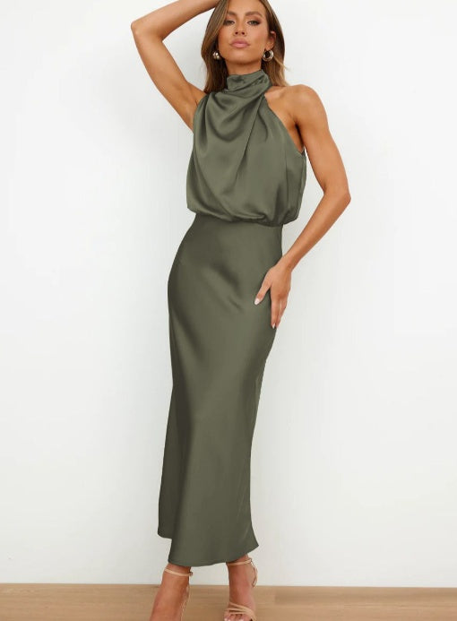 Summer Sleeveless Dress Ins Fashion Elegant Evening Party Club Clothing For Women's Garments Apparel / Clothing