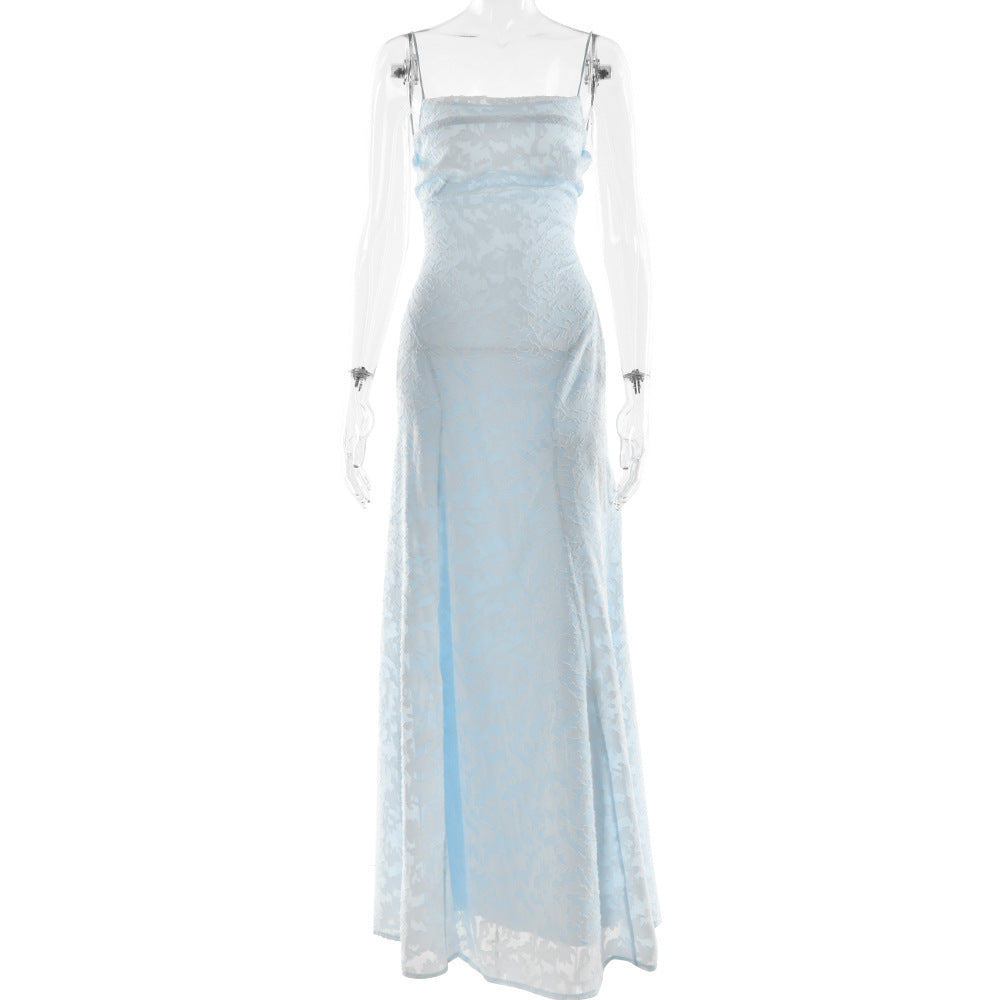 Summer Women's Sexy Sling Chiffon Elegant Backless Dress Women's Garments Apparel / Clothing