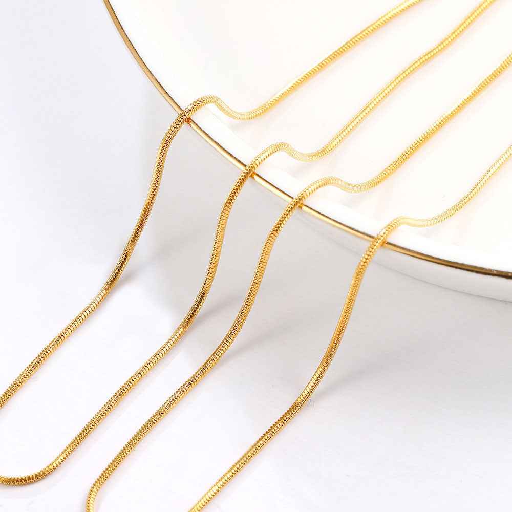 Accessories Square Snake Chain Temperament Gold Necklace Jewelry/Accessories