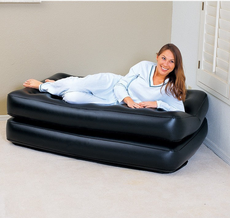 Double fold inflatable sofa