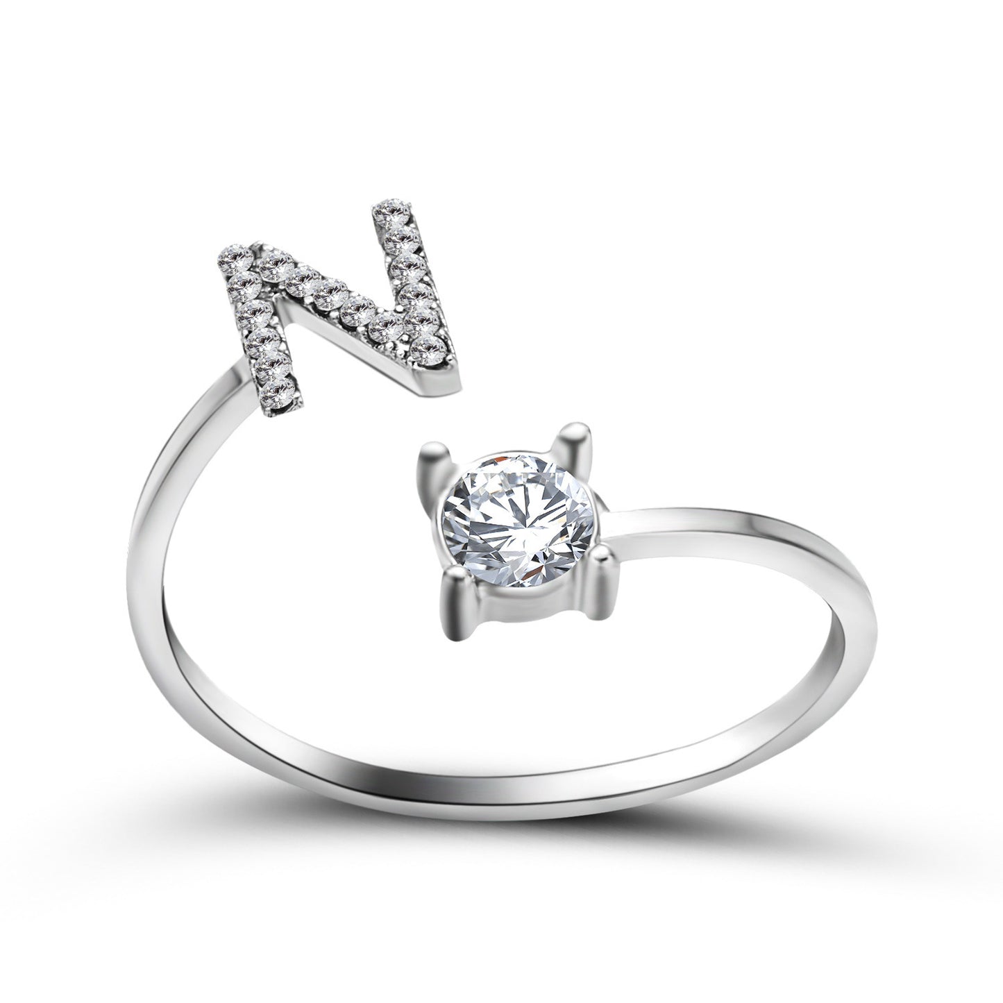 New Design Adjustable 26 Initial Letter Ring Fashion Jewelry For Women Simple Elegant Jewelry Exquisite Rings /Jewelry & Accessories