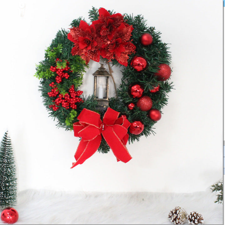 Christmas Light Wreath Door And Window Decoration Vine Ring Home Ornaments