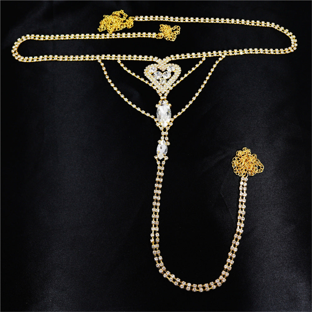 Bijoux de corps en strass pour femme
