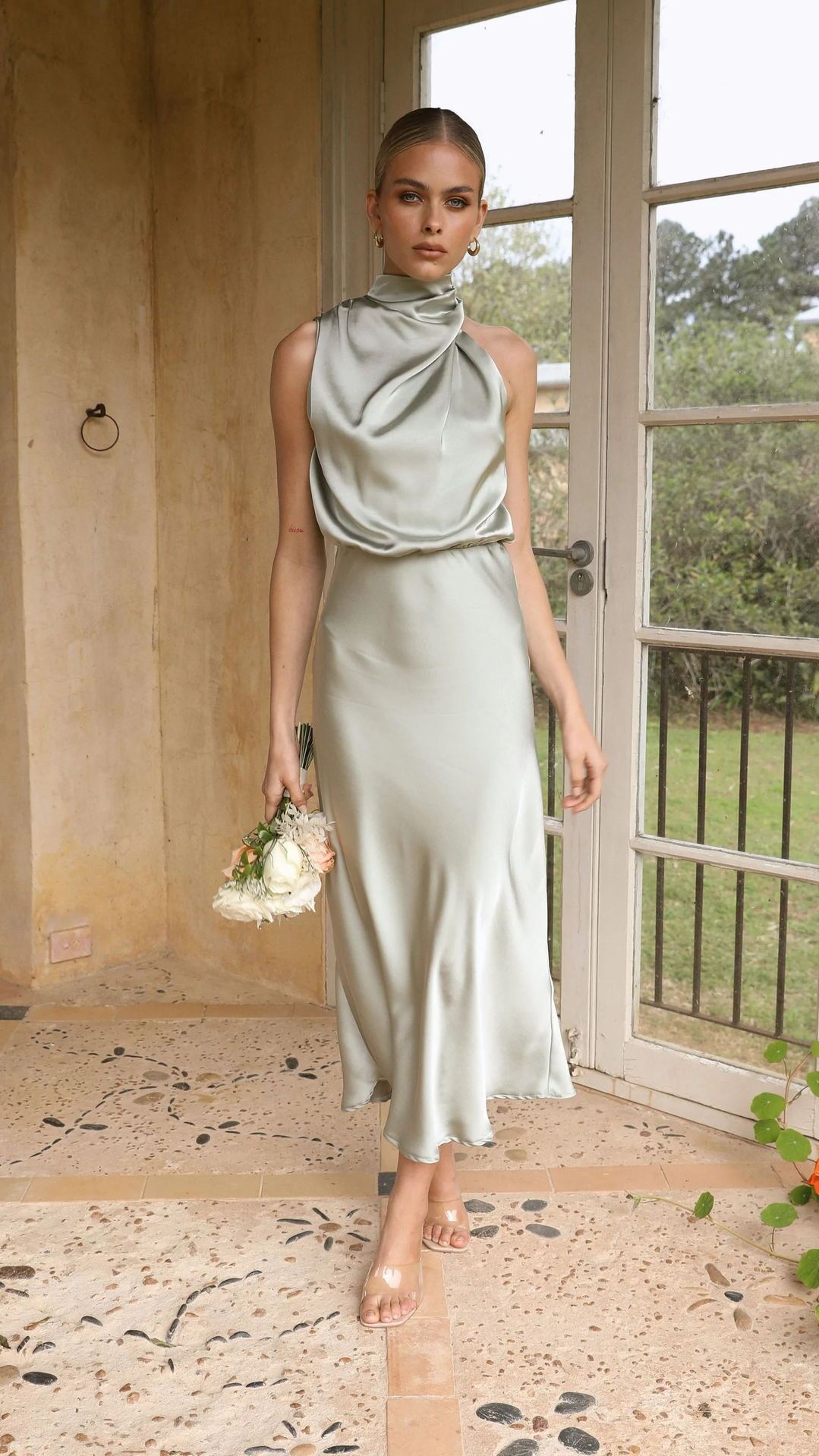 Sleeveless Halter Neck Dress Summer Fashion Temperament Evening Dresses For Women's Garments Apparel / Clothing