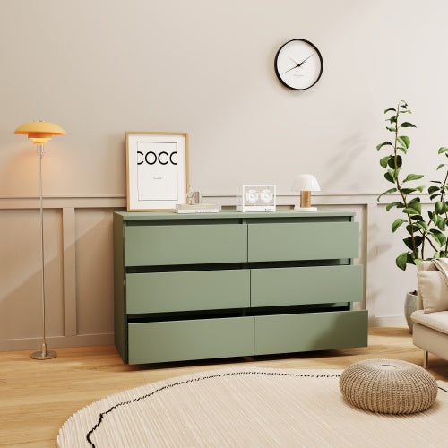 Green Large 6-drawer Cabinet Dressing Table Furniture