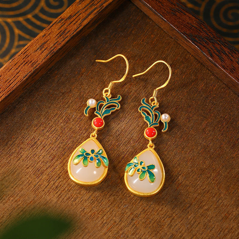925 Silver Needle Mori Style Japanese-style Retro Thin Earrings Jewelry/Accessories