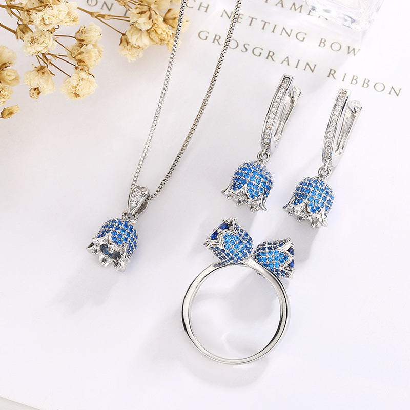 Full Diamond Fashion All-match Jewelry Suit