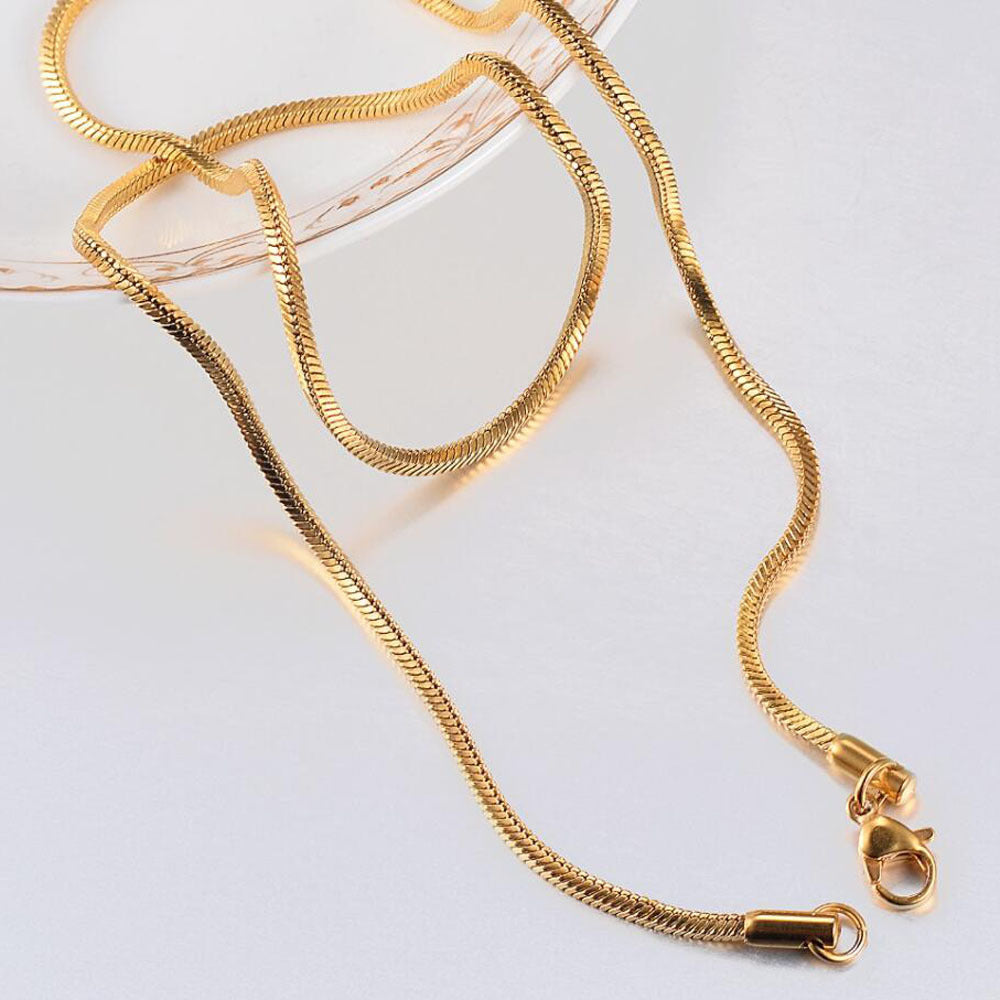 Accessories Square Snake Chain Temperament Gold Necklace Jewelry/Accessories