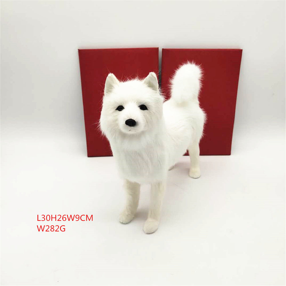 White Home Samoyed Dog Crafts Home Ornaments