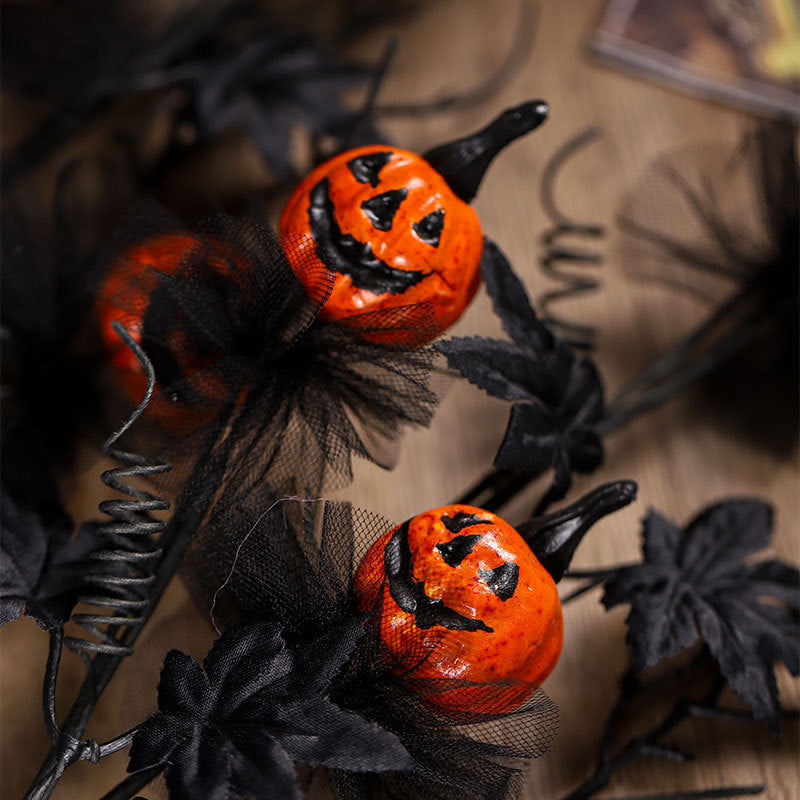 Halloween Decorations Black Horror Pumpkin Twig Cutting Bouquet Home Ornaments