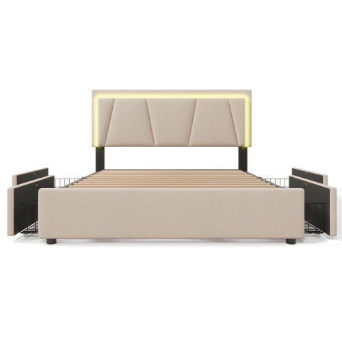 Wooden Storage Bed Bed Frame Size 160cmx200cm