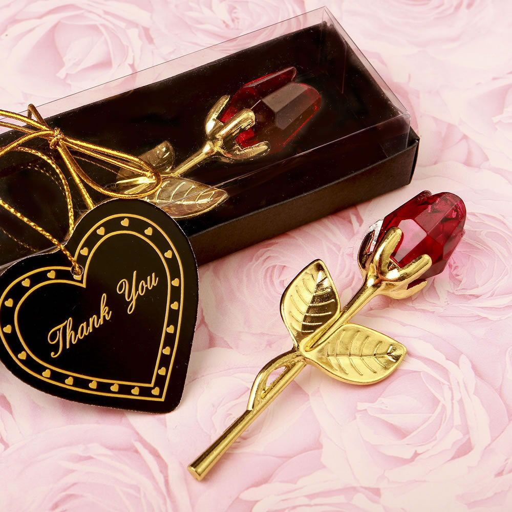 Metal Crystal Rose Decorations – Perfect Gift for Any Occasion: Valentine's Day, Anniversary, Birthday, Wedding & More Home Ornaments