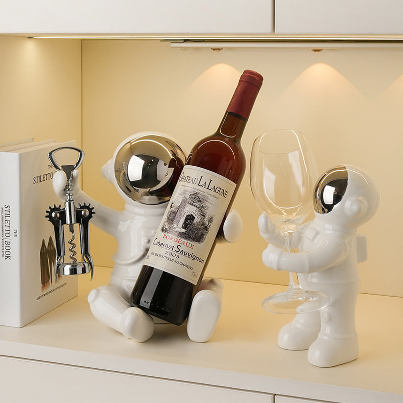Astronaut Wine Rack Wine Cabinet TV Cabinet Decorations