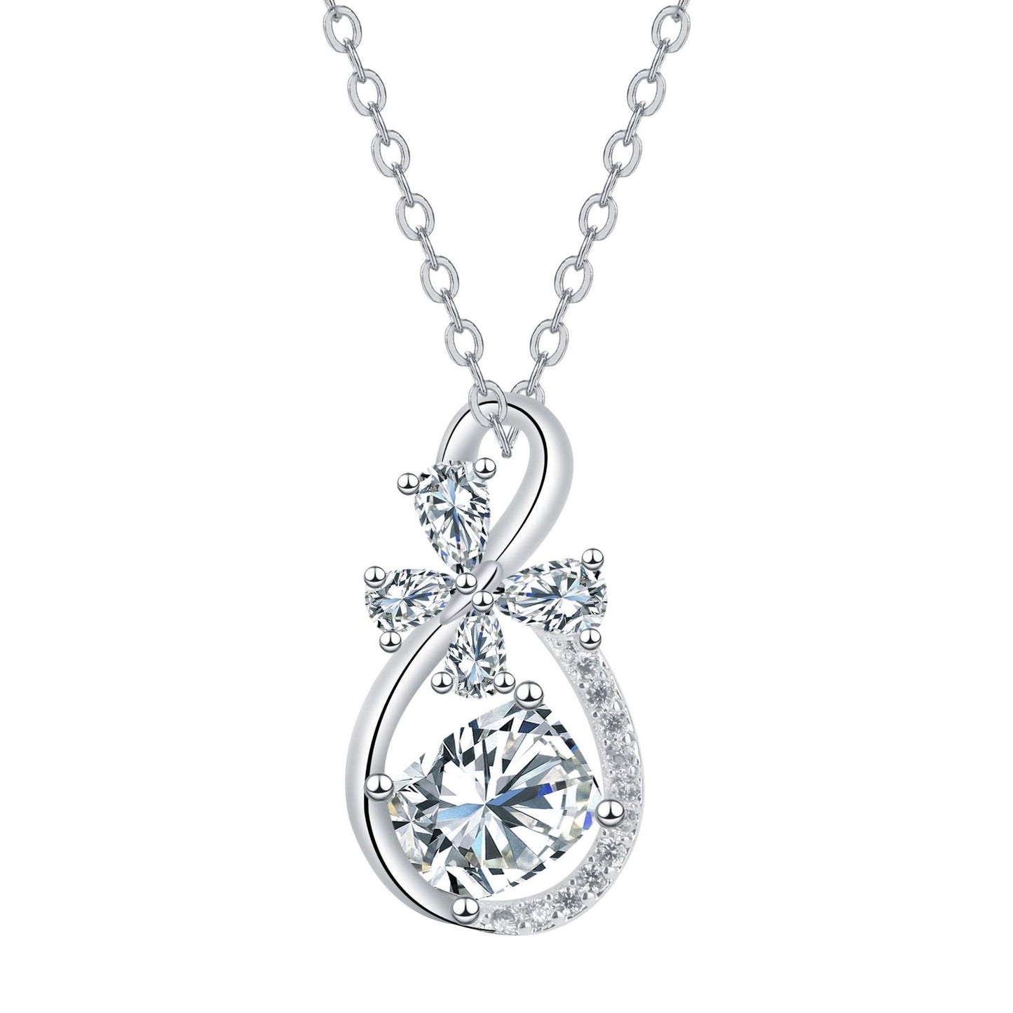 European And American Style Infinite Love Inlaid Necklace Women's High-grade Romantic Jewelry/Accessories