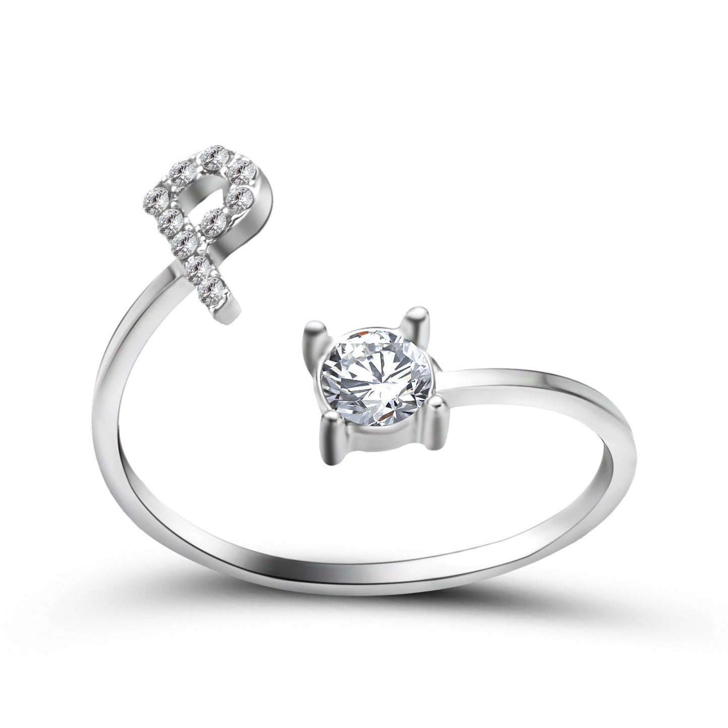 New Design Adjustable 26 Initial Letter Ring Fashion Jewelry For Women Simple Elegant Jewelry Exquisite Rings /Jewelry & Accessories