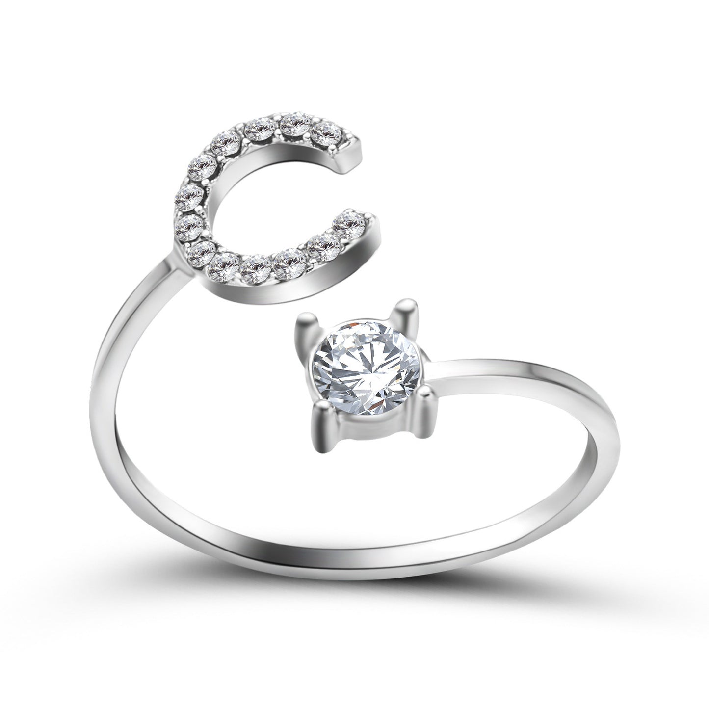 New Design Adjustable 26 Initial Letter Ring Fashion Jewelry For Women Simple Elegant Jewelry Exquisite Rings /Jewelry & Accessories