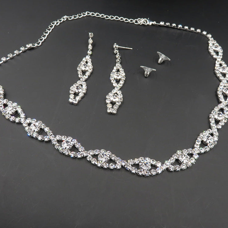Two pieces of jewelry set, fashion bride jewelry set, electroplating alloy elegant jewelry factory direct sales Jewelry/Accessories