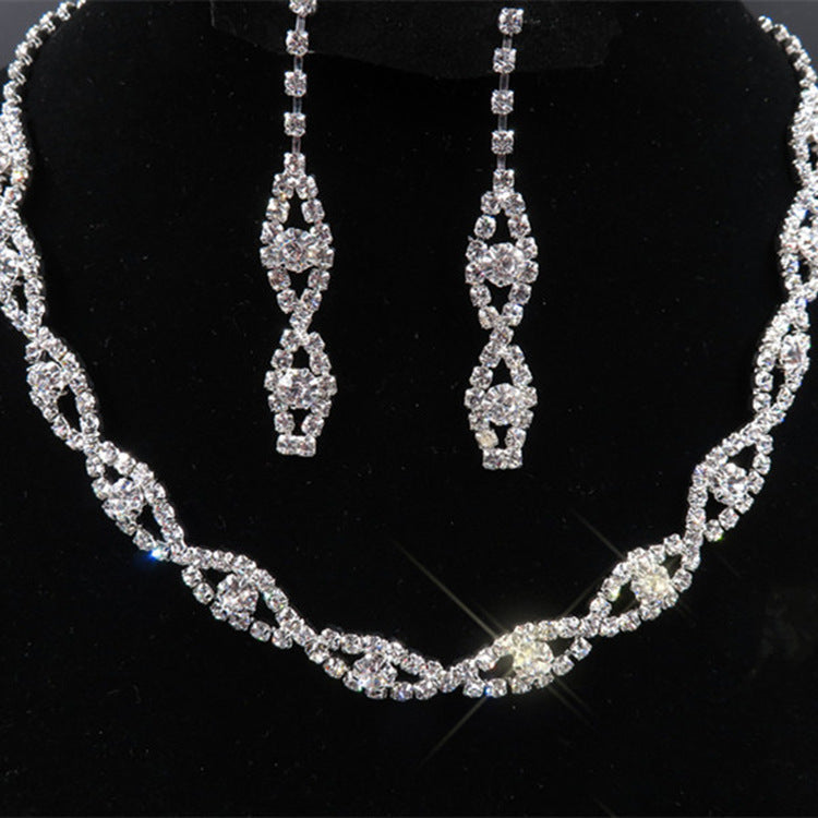 Two pieces of jewelry set, fashion bride jewelry set, electroplating alloy elegant jewelry factory direct sales Jewelry/Accessories