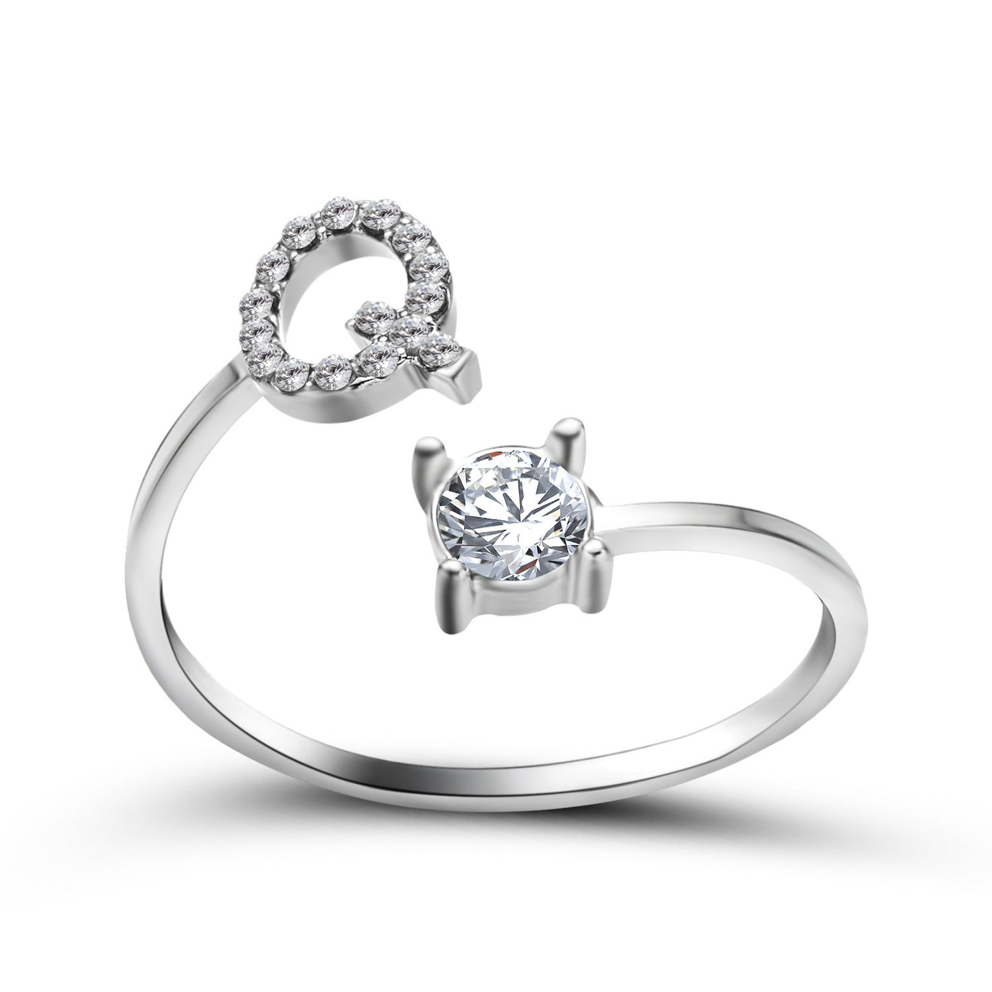 New Design Adjustable 26 Initial Letter Ring Fashion Jewelry For Women Simple Elegant Jewelry Exquisite Rings /Jewelry & Accessories