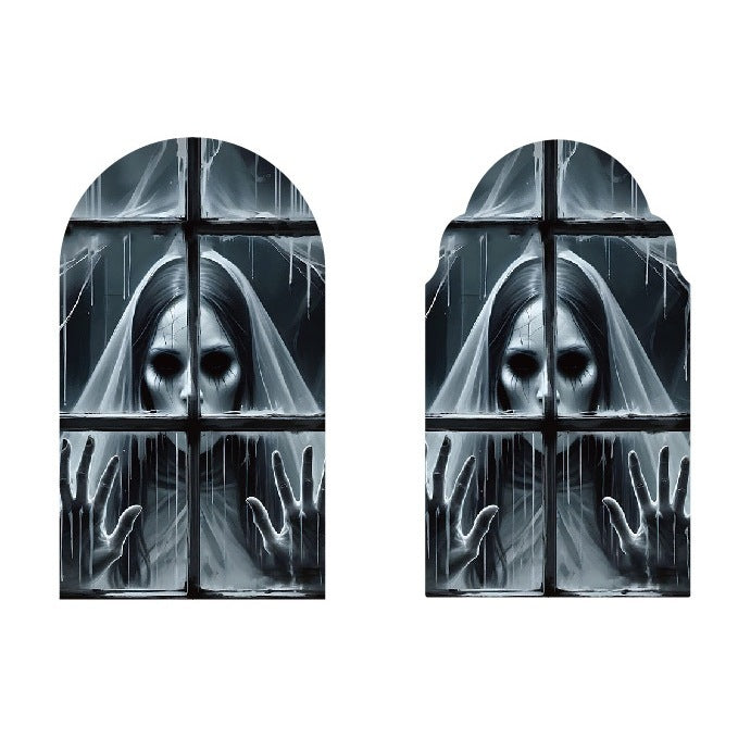 Ghost Holographic Mirror Halloween Decoration Home Ornaments