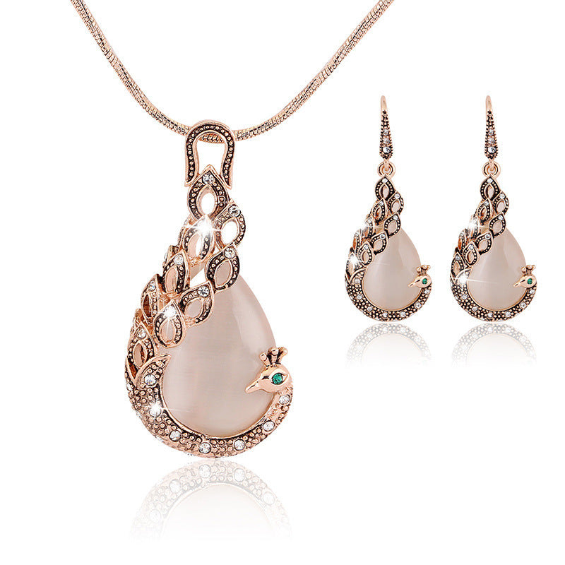 Ensemble de bijoux Paon