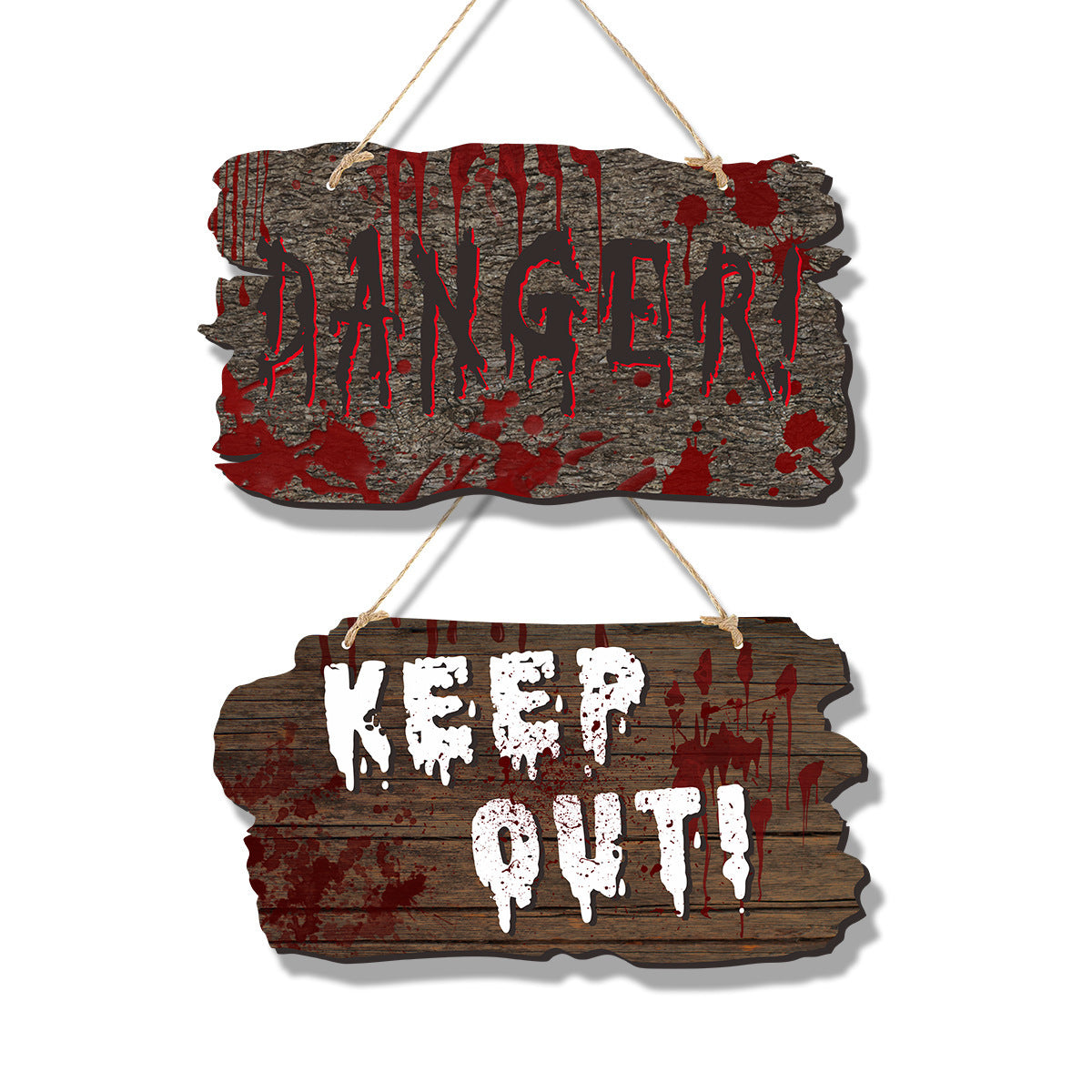 Imitation Wooden Doorplate Ghost Festival Haunted House Horror Atmosphere Decoration Home Ornaments