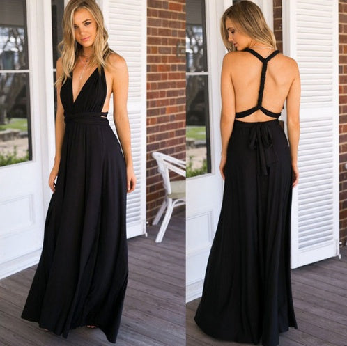 Women's Sexy Long Party Dress Club Floor-Length Summer Backless Bandage Maxi Dress Multiway Bridesmaids Boho Dress Vestidos Women's Garments Apparel / Clothing
