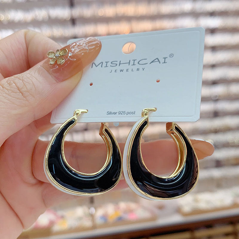 European And American Atmospheric Geometric Dripping Female Ear Clip Jewelry/Accessories