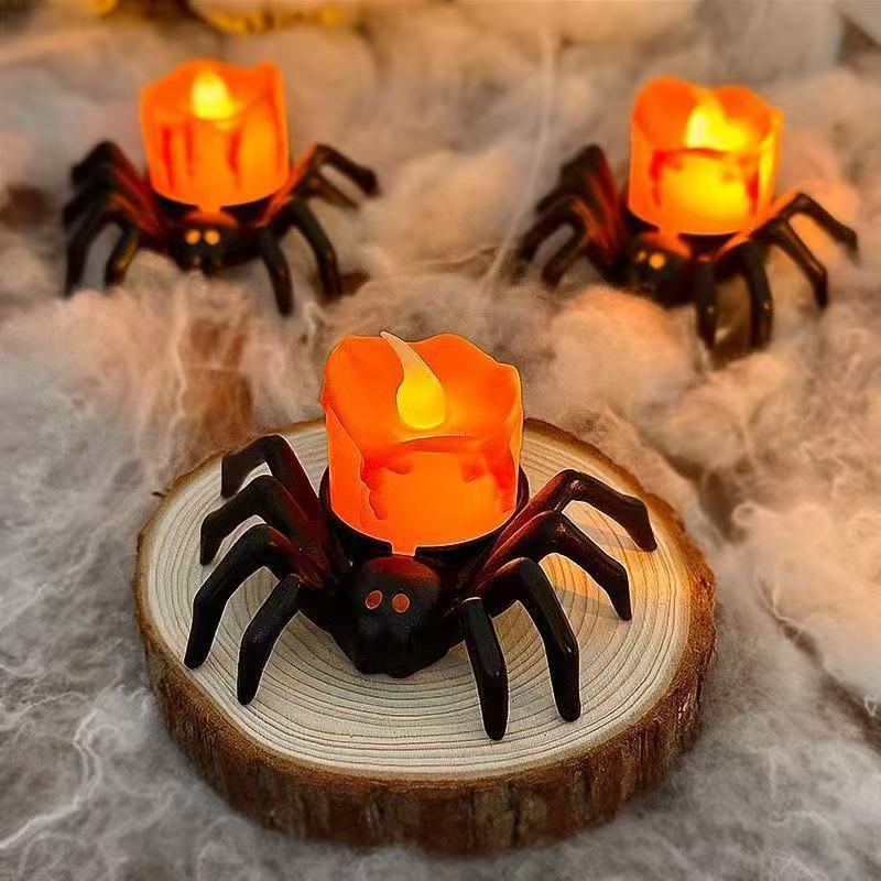 Halloween Decoration Spider Night Lights Party Supplies Decoration Props Bar, Haunted House, Horror Party Accessories Home Ornaments