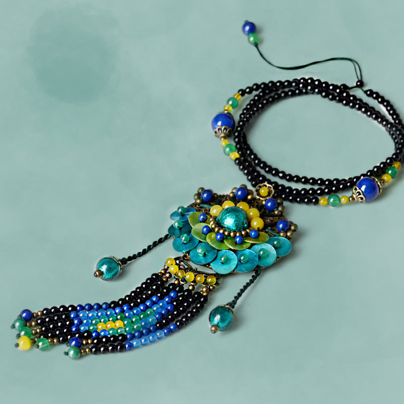 Female ethnic style long necklace Jewelry/Accessories