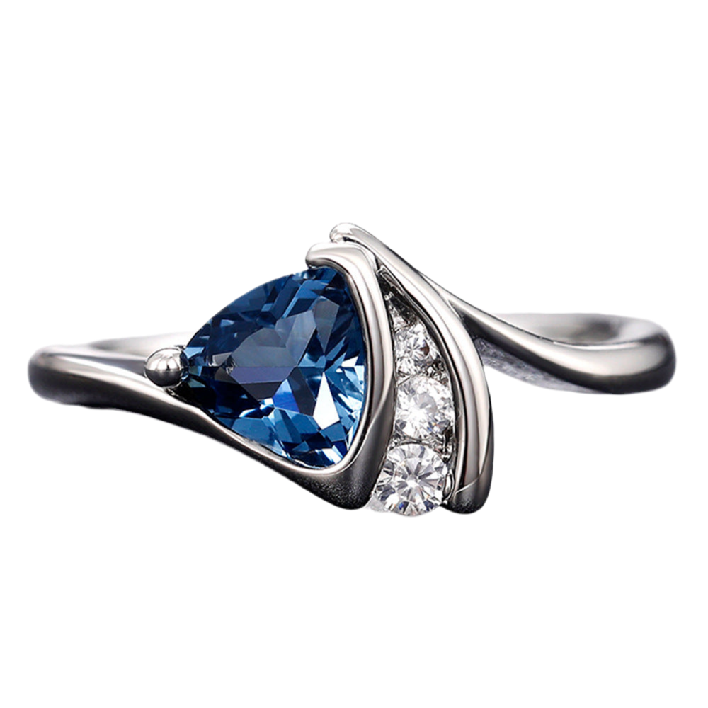 Geometric Design Copper Inlaid Zircon Women's Fashion Personality Affordable Luxury Silver Ring Jewelry/Accessories
