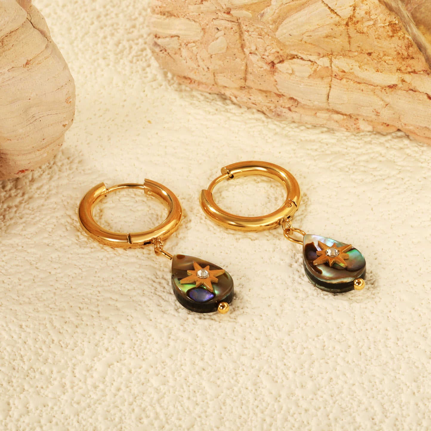 Creative Ear Studs Light Luxury Temperament Abalone Shell Earrings Jewelry/Accessories