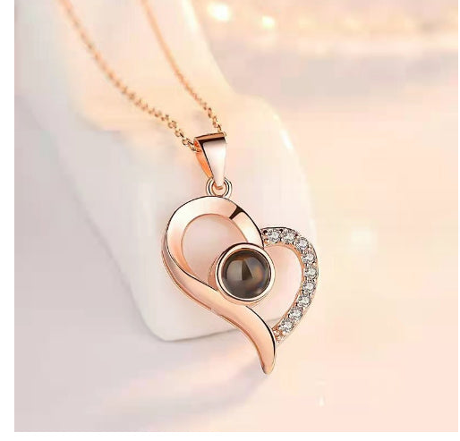 Soap Rose Gift Box with Crystal Pendant Necklace – Eternal Flower Jewelry Box Set – Perfect Gift for Any Occasion: Wedding, Birthday, Anniversary & More
