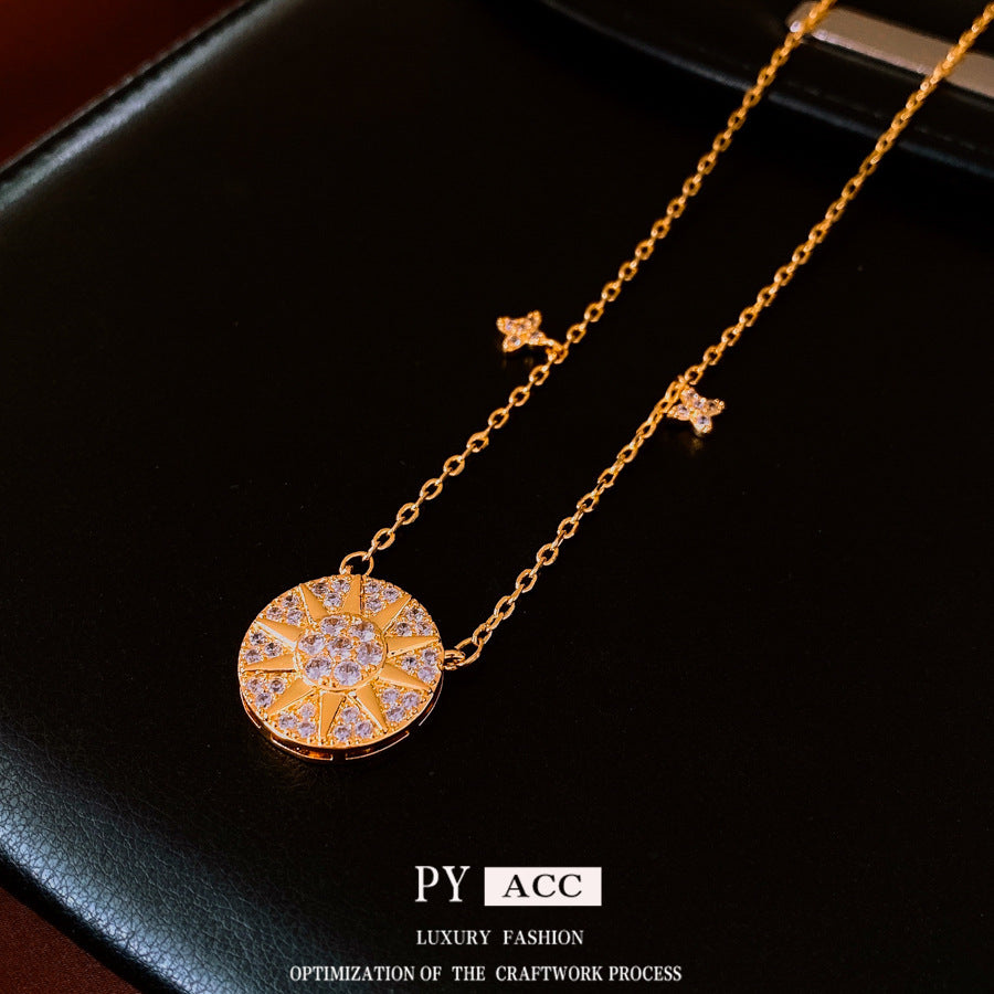 Round Pendant Necklace Fashion High-grade Clavicle Chain Fine All-match Jewelry & Accessories