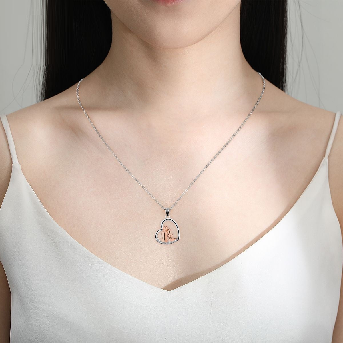Jewelry Simple Splendid Necklace Women's Rose Gold Heart-shaped Accessories Pendant Jewelry/Accessories