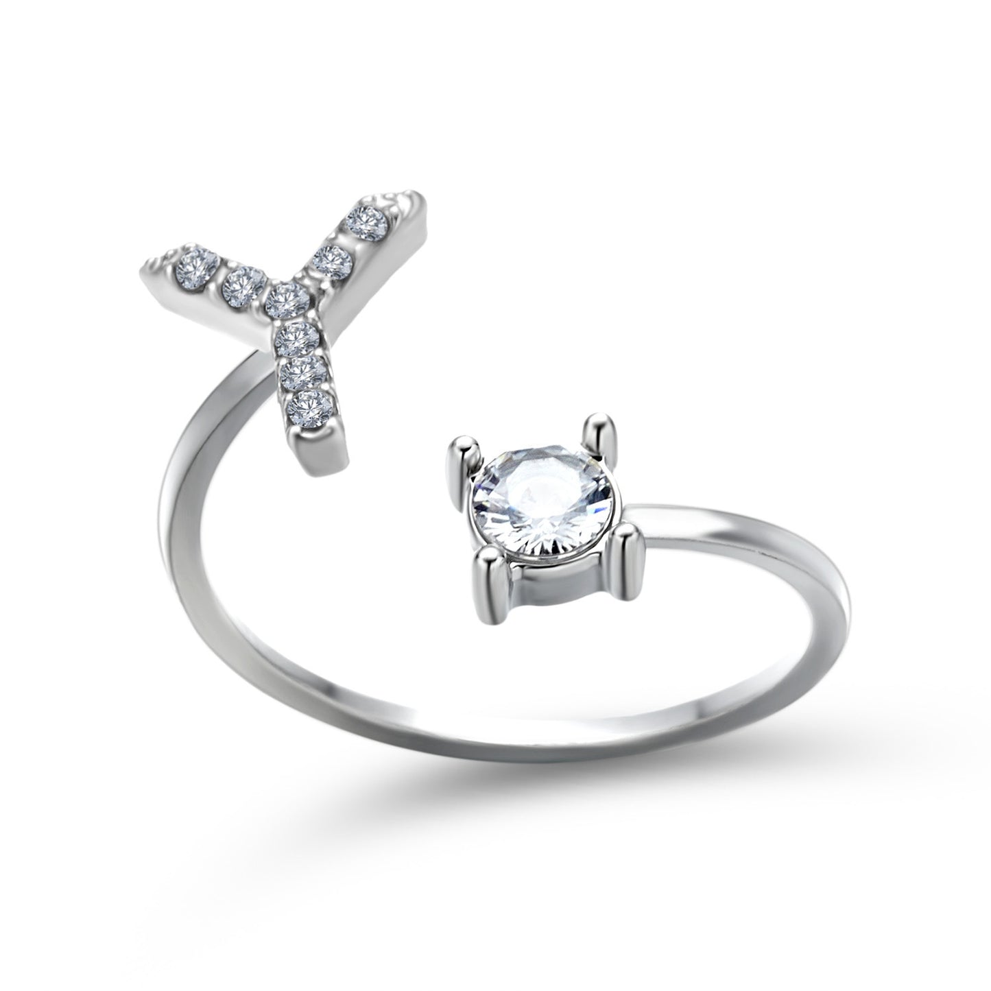 New Design Adjustable 26 Initial Letter Ring Fashion Jewelry For Women Simple Elegant Jewelry Exquisite Rings /Jewelry & Accessories