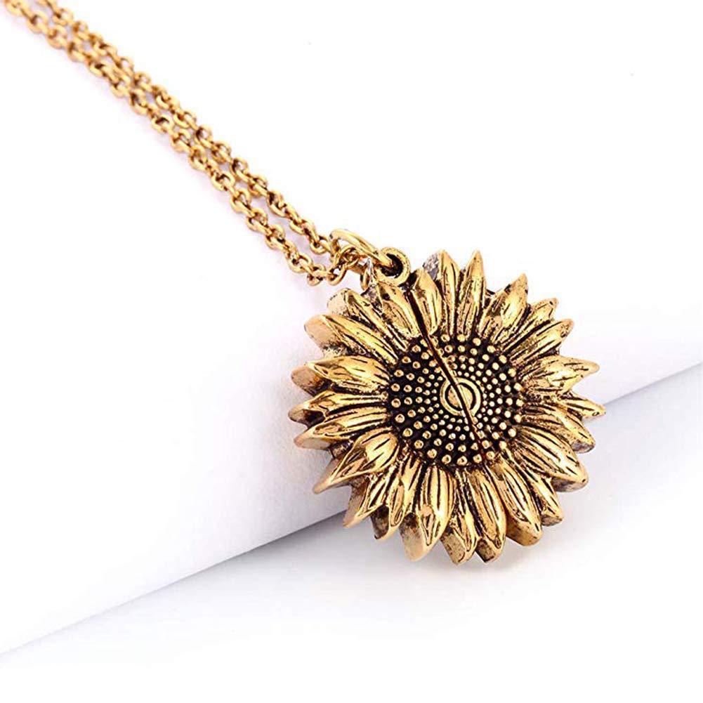 You Are My Sunshine Sunflower Necklace Women Men Jewelry/Accessories