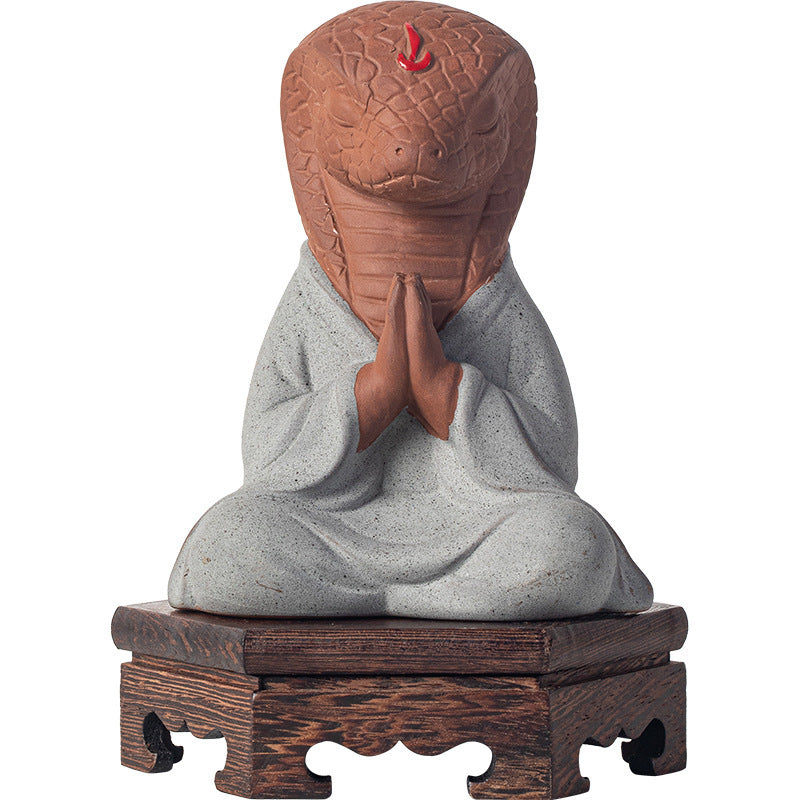 Zen Ceramic Snake Ornaments Home Crafts