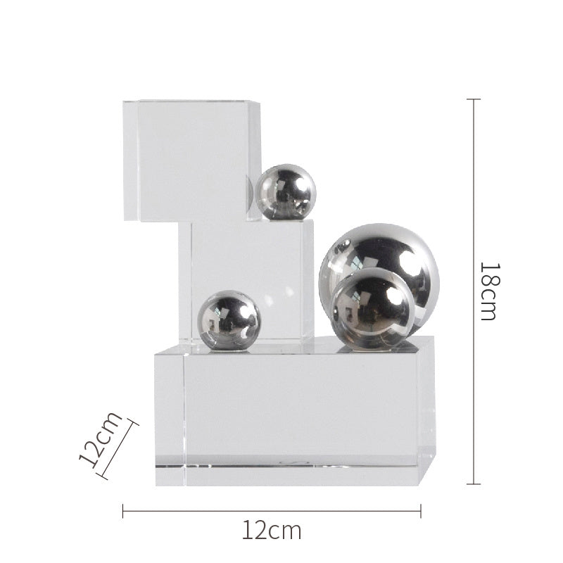 Nordic Crystal Ornaments With Balls For Home Geometric Ornaments