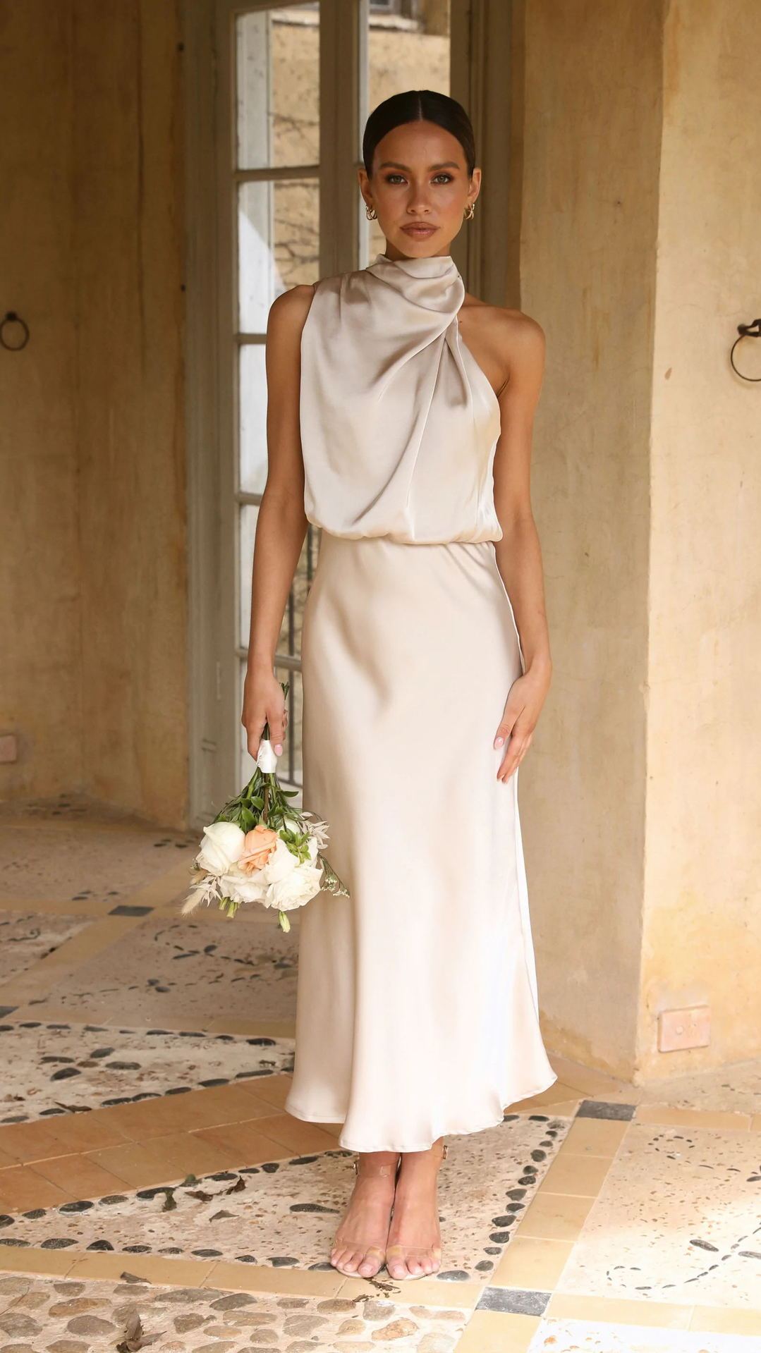 Sleeveless Halter Neck Dress Summer Fashion Temperament Evening Dresses For Women's Garments Apparel / Clothing