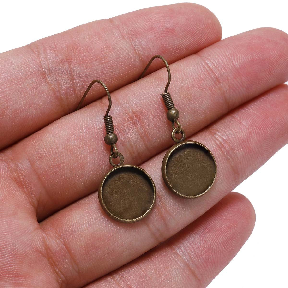 DIY Jewelry Accessories Ear Hook Round Empty Holder Jewelry/Accessories