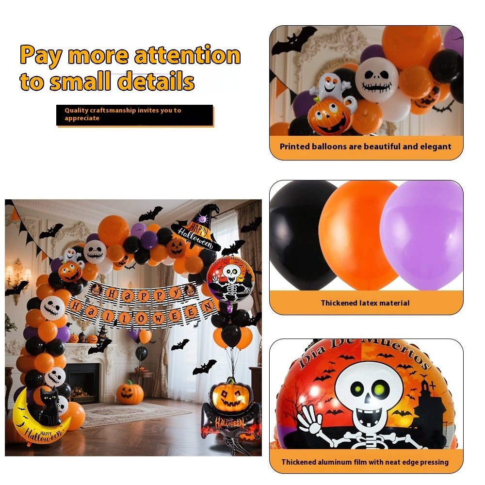 Halloween Hanging Flag Balloon Set Party Decoration Supplies Home Ornaments