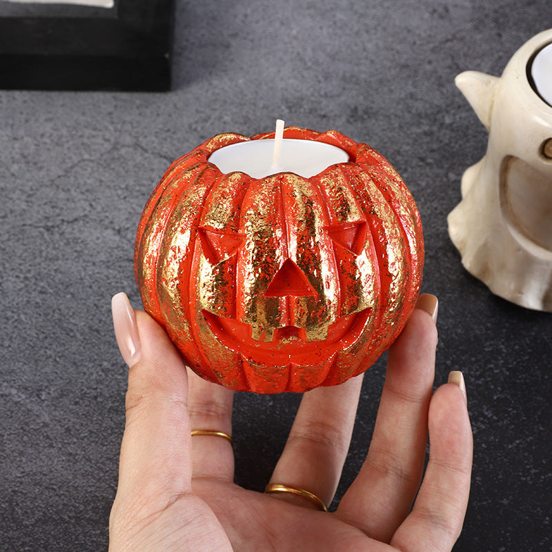 Halloween Pumpkin Candle Holder Creative Decorative Candlestick Home Ornaments