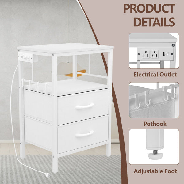 Bedside Table With Charging