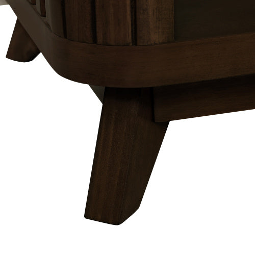 Table basse rectangulaire en bois