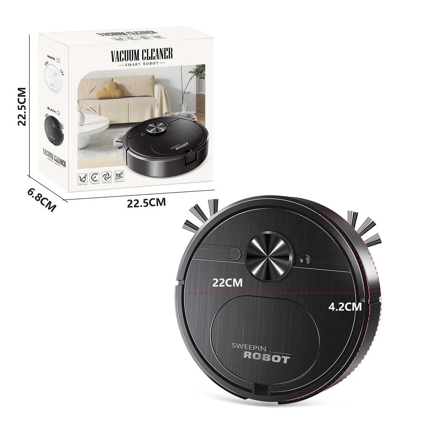 Three-in-one USB Charging Automatic Home Intelligence Cleaner Appliances Home Essentials