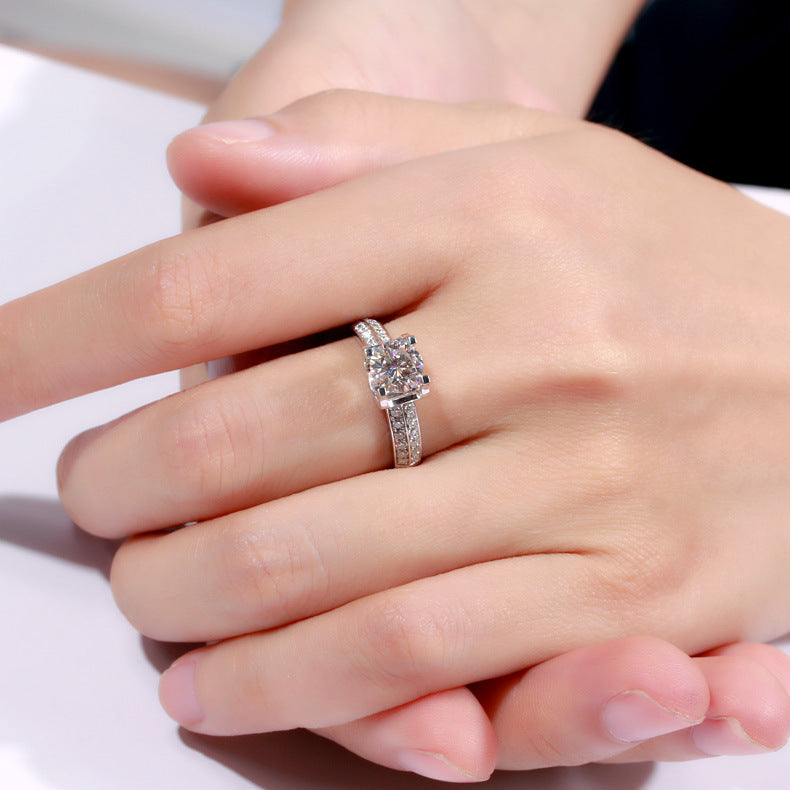 Moissanite Temperament Open Ring For Women Jewelry & Accessories