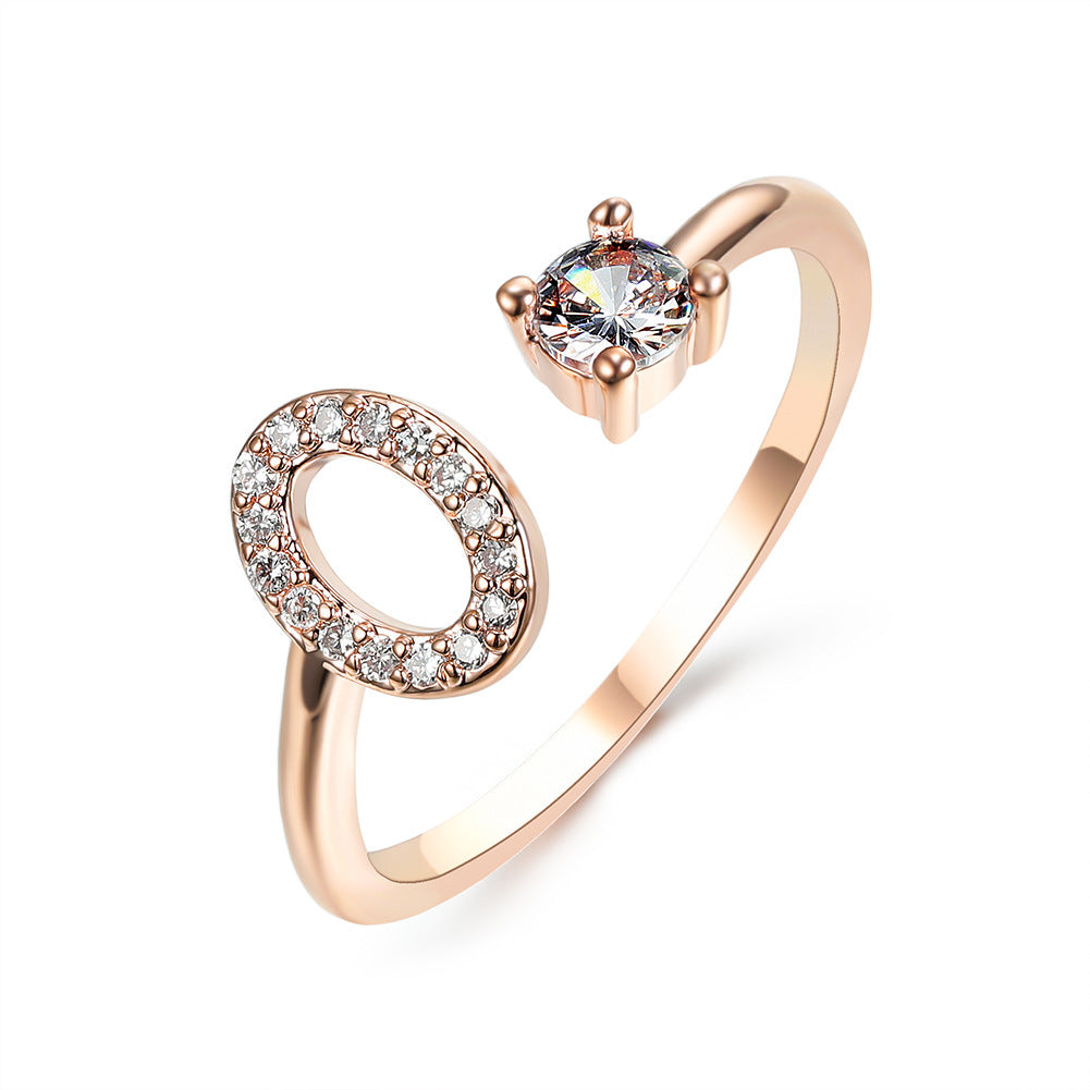 New Design Adjustable 26 Initial Letter Ring Fashion Jewelry For Women Simple Elegant Jewelry Exquisite Rings /Jewelry & Accessories