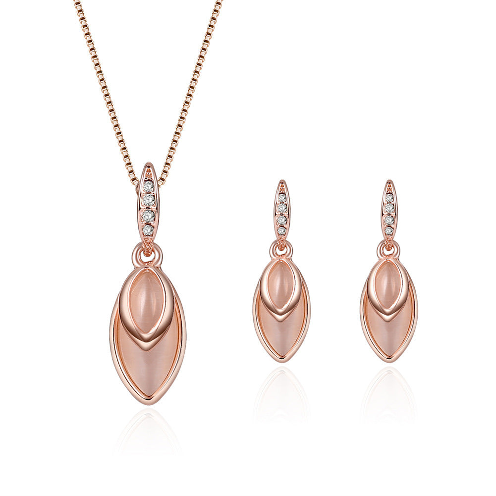 Gem Jewelry Set European And American Accessories Bridal Wedding Jewelry Set Jewelry/Accessories