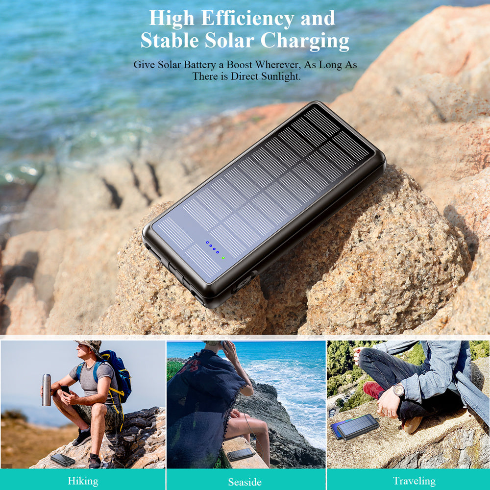 It Comes With Input And Output Dual-wire Solar Power Bank Appliances Home Essentials